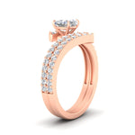 Load image into Gallery viewer, cushion-cut-diamond-wedding-ring-set-in-FDENS3007CU-NL-RG
