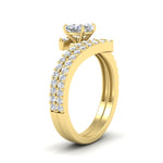 Load image into Gallery viewer, cushion-cut-diamond-wedding-ring-set-in-FDENS3007CU-NL-YG
