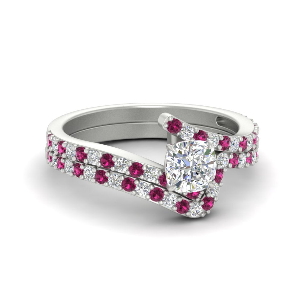 cushion-cut-diamond-wedding-ring-set-with-pink-sapphire-in-FDENS3007CUGSADRPI-NL-WG