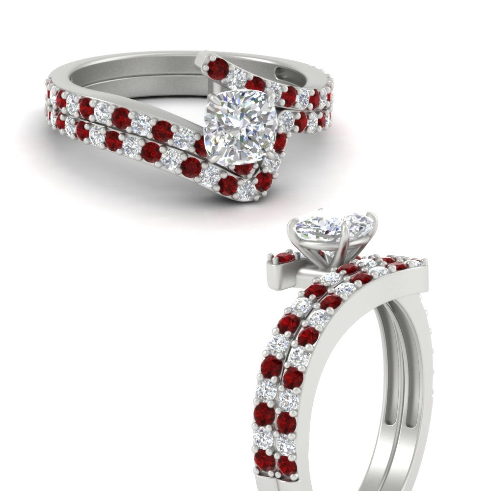 cushion-cut-diamond-wedding-ring-set-with-ruby-in-FDENS3007CUGRUDR-NL-WG
