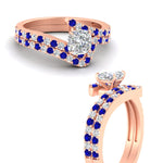Load image into Gallery viewer, cushion-cut-diamond-wedding-ring-set-with-sapphire-in-FDENS3007CUGSABL-NL-RG
