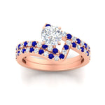 Load image into Gallery viewer, cushion-cut-diamond-wedding-ring-set-with-sapphire-in-FDENS3007CUGSABL-NL-RG

