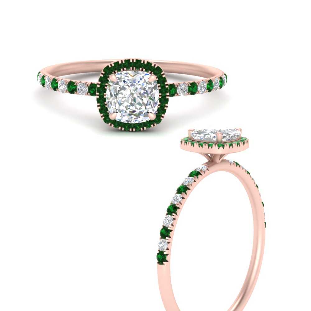 cushion-cut-emerald-halo-petite-engagement-ring-in-rose-gold-FD8523CURGEMGRANGLE3-NL-RG