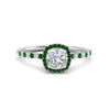 Load image into Gallery viewer, cushion-cut-emerald-halo-petite-engagement-ring-in-white-gold-FD8523CURGEMGRANGLE3-NL-WG