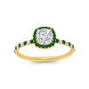 Load image into Gallery viewer, cushion-cut-emerald-halo-petite-engagement-ring-in-yellow-gold-FD8523CURGEMGRANGLE3-NL-YG