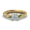 Load image into Gallery viewer, Cushion Cut Twisted Vine Engagement Ring