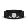 Load image into Gallery viewer, cushion-cut-filigree-single-stone-diamond-wedding-ring-set-in-black-gold-FDENS3289CU-NL-BG.jpg?v=1763371053
