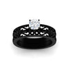 Load image into Gallery viewer, cushion-cut-filigree-single-stone-diamond-wedding-ring-set-in-black-gold-FDENS3289CUANGLE5-NL-BG.jpg?v=1763371053