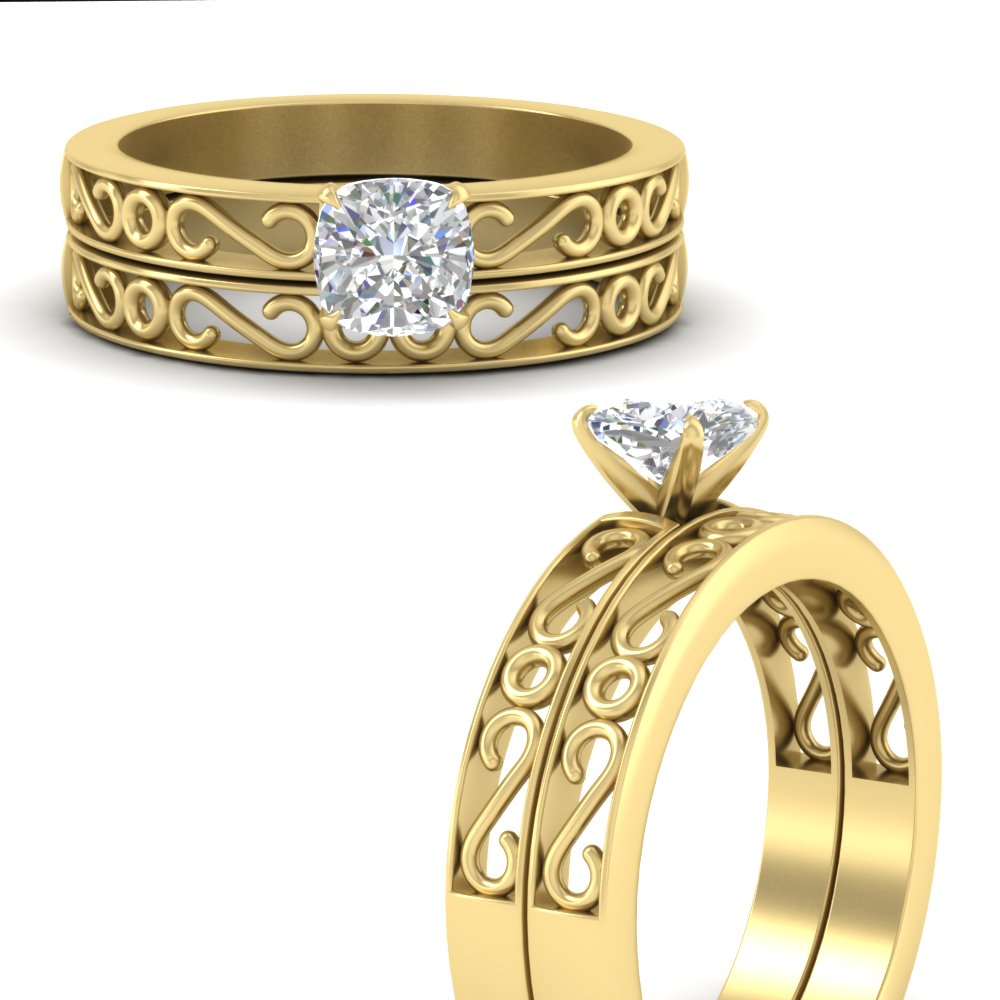 cushion-cut-filigree-single-stone-diamond-wedding-ring-set-in-yellow-gold-FDENS3289CUANGLE3-NL-YG.jpg?v=1763371053