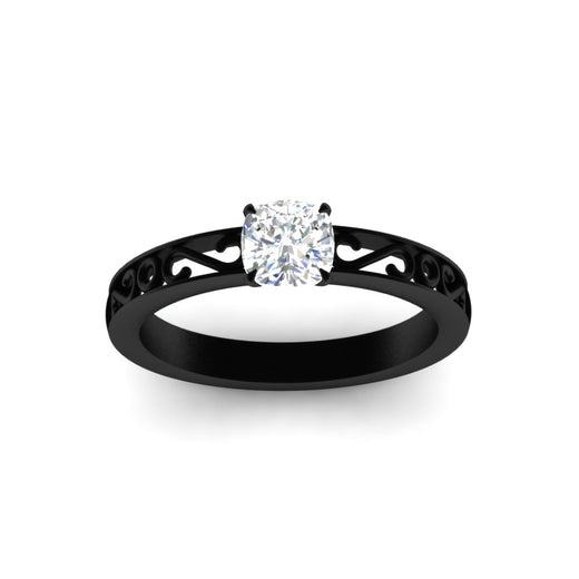 cushion-cut-filigree-single-stone-engagement-ring-in-black-gold-FDENS3289CURANGLE5-NL-BG.jpg?v=1763370579