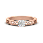 Load image into Gallery viewer, cushion-cut-filigree-single-stone-engagement-ring-in-rose-gold-FDENS3289CUR-NL-RG.jpg?v=1763370579