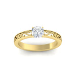 Load image into Gallery viewer, cushion-cut-filigree-single-stone-engagement-ring-in-yellow-gold-FDENS3289CURANGLE5-NL-YG.jpg?v=1763370579