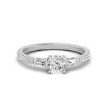 Load image into Gallery viewer, Delicate Antique Pave Cushion Cut Diamond Ring
