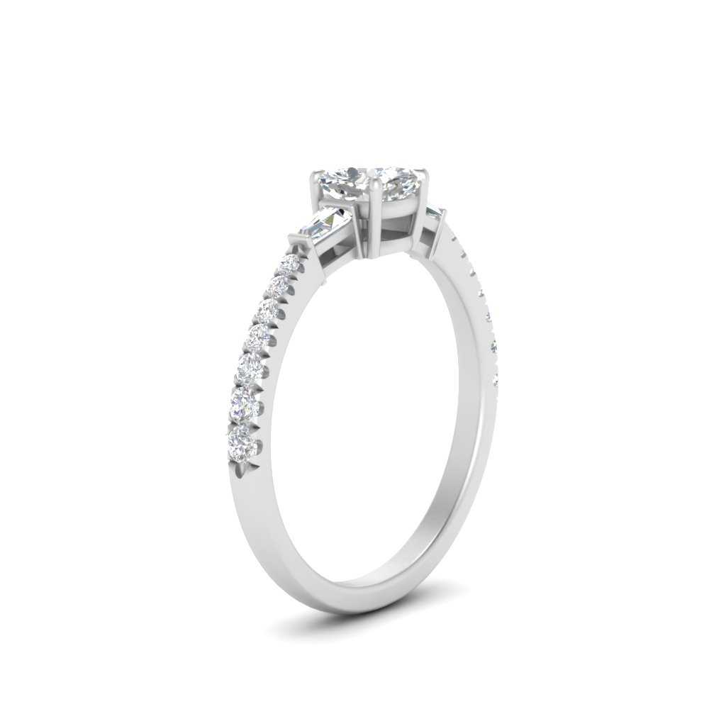 Delicate Antique Pave Cushion Cut Diamond Ring