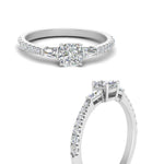 Load image into Gallery viewer, Delicate Antique Pave Cushion Cut Diamond Ring
