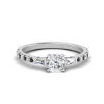 Load image into Gallery viewer, Delicate Antique Pave Cushion Cut Diamond Ring
