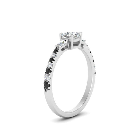 Delicate Antique Pave Cushion Engagement Ring