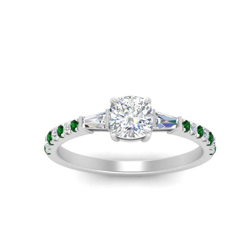 Delicate Antique Pave Cushion Cut Diamond Ring