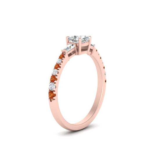 Delicate Antique Pave Cushion Cut Diamond Ring