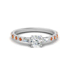 Load image into Gallery viewer, Delicate Antique Pave Cushion Cut Diamond Ring