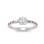 Load image into Gallery viewer, Delicate Antique Pave Cushion Cut Diamond Ring
