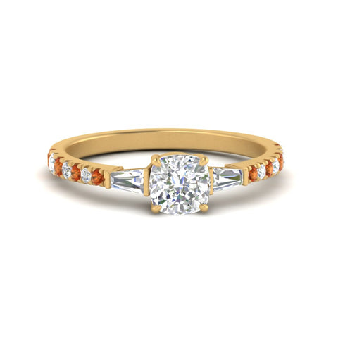 Delicate Antique Pave Cushion Engagement Ring
