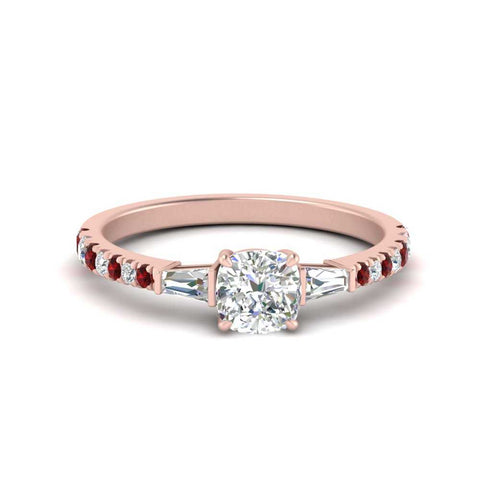 Delicate Antique Pave Cushion Engagement Ring