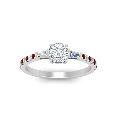 Delicate Antique Pave Cushion Engagement Ring