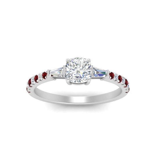 Delicate Antique Pave Cushion Cut Diamond Ring