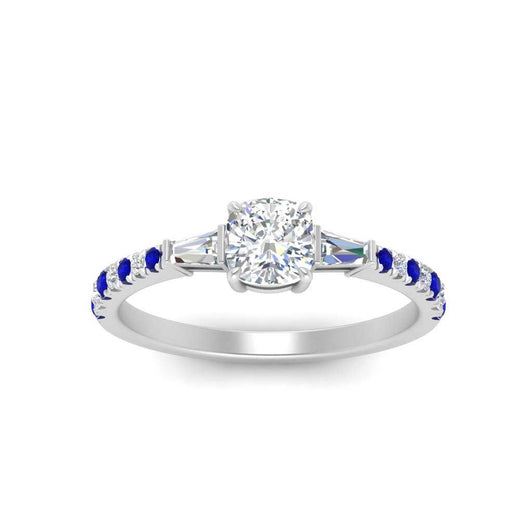 Delicate Antique Pave Cushion Cut Diamond Ring