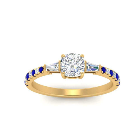 Delicate Antique Pave Cushion Engagement Ring