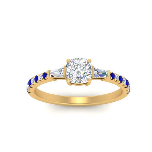 Delicate Antique Pave Cushion Cut Diamond Ring