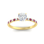 Load image into Gallery viewer, cushion-cut-french-pave-pink-sapphire-engagement-ring-in-yellow-gold-FD11408CURGSADRPIANGLE5-NL-YG_1e73fef9-f1e9-48b2-b842-86db47963016?v=1762849844