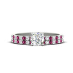 Load image into Gallery viewer, cushion-cut-french-pave-pink-sapphire-wedding-ring-set-in-white-gold-FD11408CUGSADRPI-NL-WG_307b1b7f-4292-4d38-9be8-c6cde265b199?v=1763104698
