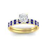 Load image into Gallery viewer, cushion-cut-french-pave-sapphire-wedding-ring-set-in-yellow-gold-FD11408CUGSABLANGLE5-NL-YG_5ea97f40-7b65-49b6-b088-2a1f9111f50a?v=1763104697
