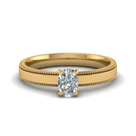 Load image into Gallery viewer, Single Stone Cushion Cut Milgrain Engagement Ring
