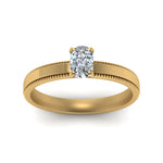 Load image into Gallery viewer, Single Stone Cushion Cut Milgrain Engagement Ring
