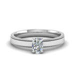 Load image into Gallery viewer, Single Stone Cushion Cut Milgrain Engagement Ring
