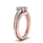 Load image into Gallery viewer, cushion-cut-graduated-channel-diamond-wedding-set-in-FD122866CU-NL-RG
