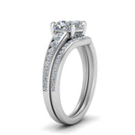 Load image into Gallery viewer, cushion-cut-graduated-channel-diamond-wedding-set-in-FD122866CU-NL-WG
