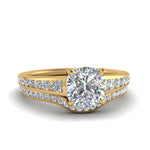 Load image into Gallery viewer, cushion-cut-graduated-channel-diamond-wedding-set-in-FD122866CU-NL-YG
