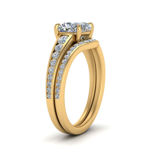 cushion-cut-graduated-channel-diamond-wedding-set-in-FD122866CU-NL-YG