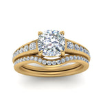 Load image into Gallery viewer, cushion-cut-graduated-channel-diamond-wedding-set-in-FD122866CU-NL-YG
