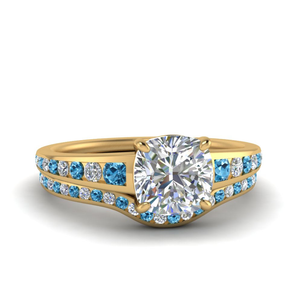cushion-cut-graduated-channel-diamond-wedding-set-with-blue-topaz-in-FD122866CUGICBLTO-NL-YG