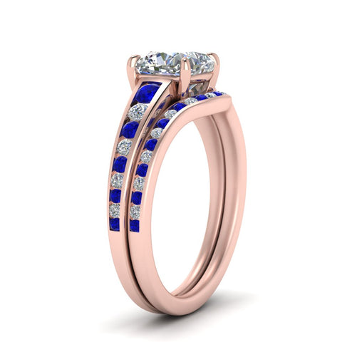cushion-cut-graduated-channel-diamond-wedding-set-with-sapphire-in-FD122866CUGSABL-NL-RG