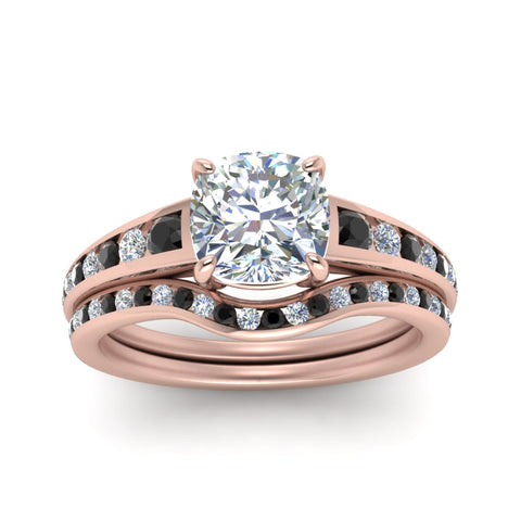 cushion-cut-graduated-channel-wedding-set-with-black-diamond-in-FD122866CUGBLACK-NL-RG