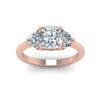 Load image into Gallery viewer, Classic 3 Stone Half Moon Wedding Engagement Ring