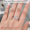 Load image into Gallery viewer, Classic 3 Stone Half Moon Wedding Engagement Ring