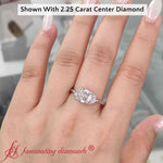 Load image into Gallery viewer, Classic 3 Stone Half Moon Wedding Engagement Ring
