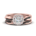 Load image into Gallery viewer, cushion-cut-halo-black-diamond-infinity-bridal-set-in-rose-gold-FD9212CUGBLACK-NL-RG-B2.jpg
